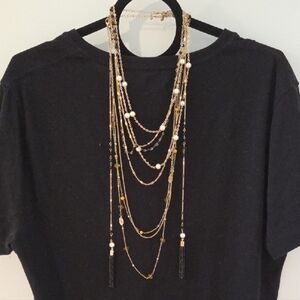 The Limited Gold and Black Multi-Layer Necklace